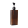 2024 New Style Wholesale 500ml  Plastic Bottle square Transparent Plastic Bottles for Cosmetic