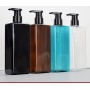 2024 New Style Wholesale 500ml  Plastic Bottle square Transparent Plastic Bottles for Cosmetic