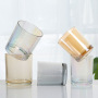 Home Decoration Soy Wax DIY 200ml Dazzling Colorful Candle Jars Cups With Metal Wooden Lids