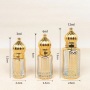 Luxury 3ml 6ml 12ml Gold Silver Black Octagon Middle East Arab Roll on Bottles Perfume Essential Oil Bottle