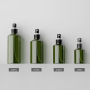 PET Slant Shoulder clear Green Mist Spray Bottle Empty Skincare Lotion Spray Cosmetic Plastic Bottle 50ml 100ml 150ml 200ml