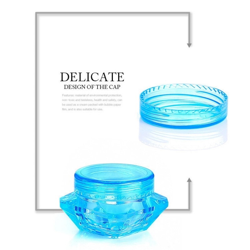SUNSHINE Recyclable 3g 5g Mini Plastic Cream Jars Colorful Blue Yellow Purple Empty Small Cosmetic Jars for Lipstick Skin Care