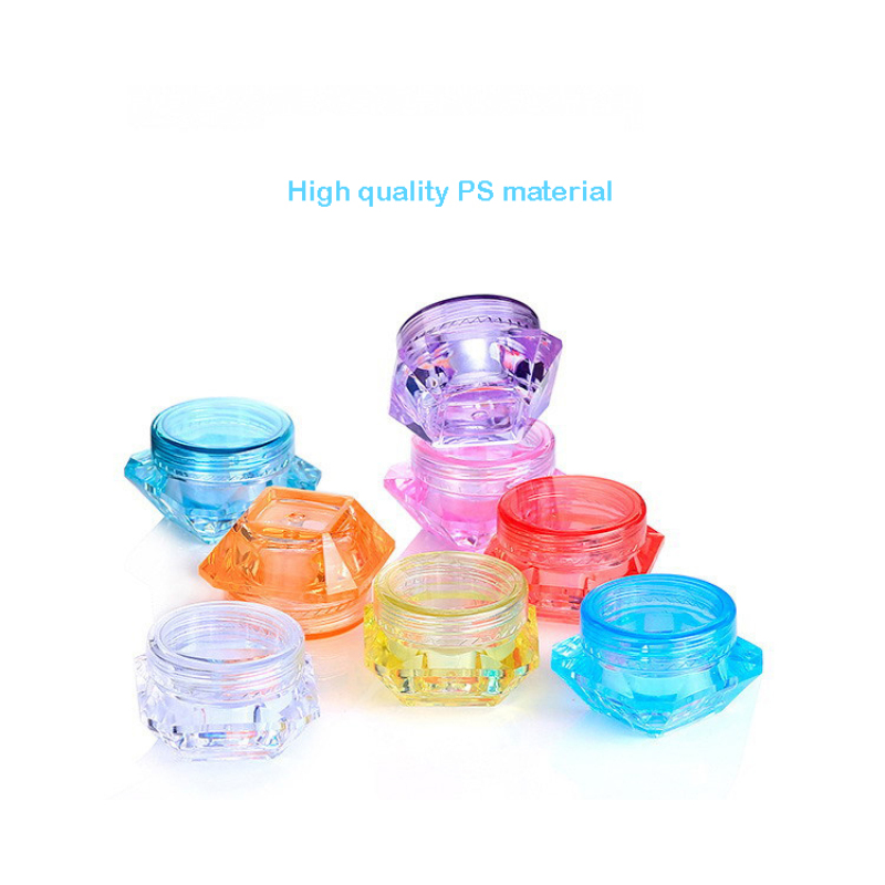 SUNSHINE Recyclable 3g 5g Mini Plastic Cream Jars Colorful Blue Yellow Purple Empty Small Cosmetic Jars for Lipstick Skin Care