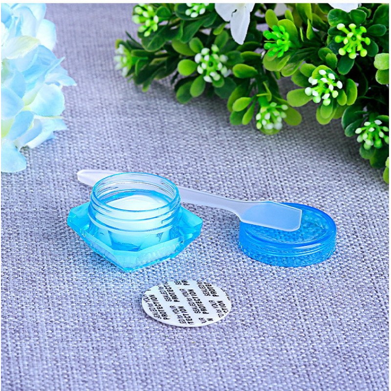SUNSHINE Recyclable 3g 5g Mini Plastic Cream Jars Colorful Blue Yellow Purple Empty Small Cosmetic Jars for Lipstick Skin Care