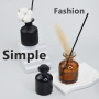 120ml 150ml Empty Luxury Round Amber Reed Diffuser Bottle Glass Packaging Containers Black Oil Diffuser Bottles