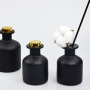 120ml 150ml Empty Luxury Round Amber Reed Diffuser Bottle Glass Packaging Containers Black Oil Diffuser Bottles