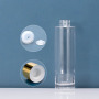 Cosmetic 120ml clear Skincare Glass Face Serum Bottle Round Shape Gold Cap Lotion Bottle