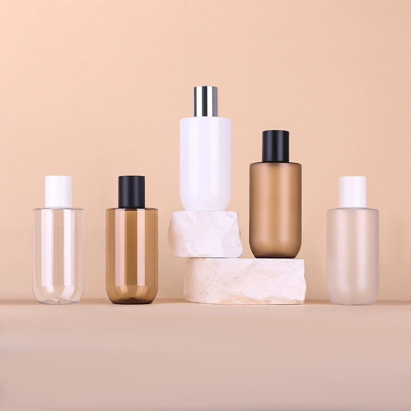 Wholesale 200ml Plastic Lotion Pump Bottle Packaging Matte Finish Refillable Shower Gel Cream Bottle for Skin Care
