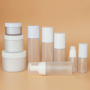 Customizable 120ml Cosmetic Set with Pump Sprayer 100ml Toner Bottles 40ml Lotion Jars 50g Cream Jar Empty Plastic