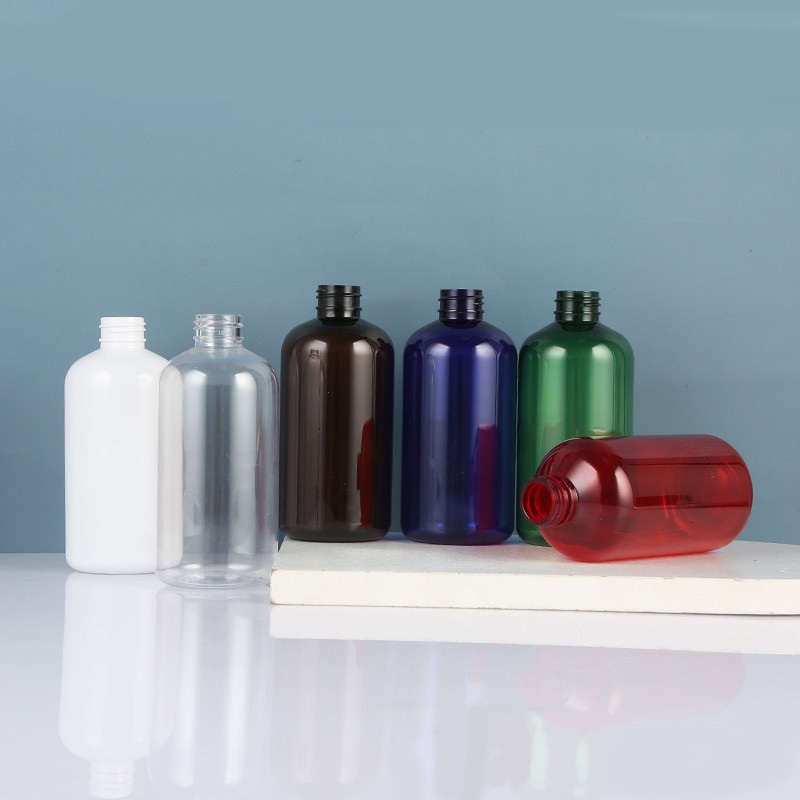 Wholesale 250ml Pet Plastic Round Shoulder Cosmetic Shampoo and Conditioner Bottle