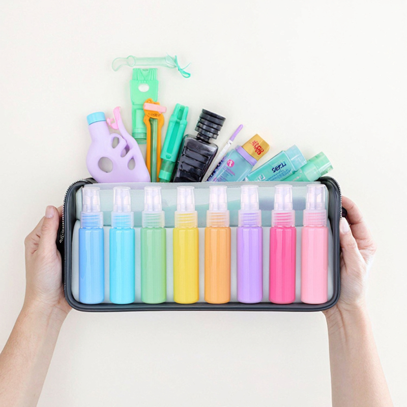 Colourful Portable 30ml Plastic Pet Cosmetic Pump Sprayer Bottle