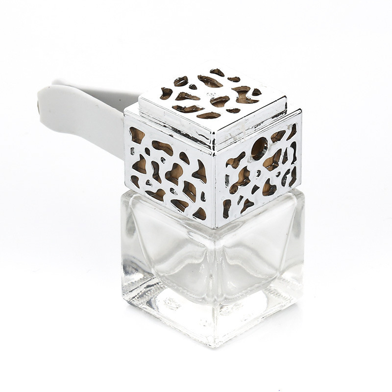 8ml Empty square Car air Conditioner Outlet Vent Clip Perfume Bottle