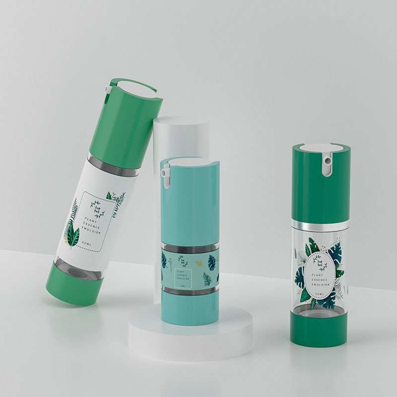 30ml Toner Packaging Cosmetic clear Press Pump Skincare Lotion Bottle with Silver Lid AS Airless Pump Bottles