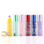 Fancy Color Printed Glass Perfume Roller for Ball Bottle 10ml Empty Mini Cosmetic Essential Oil Container with Colorful Cap