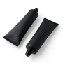50ml Matte Black Plastic Squeeze Tubes Cosmetic Packaging Soft Hand Cream Tube Facial Cleanser Tube with Different Lids