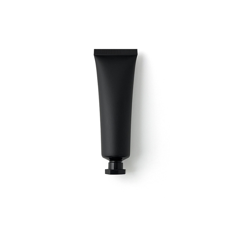 50ml Matte Black Plastic Squeeze Tubes Cosmetic Packaging Soft Hand Cream Tube Facial Cleanser Tube with Different Lids