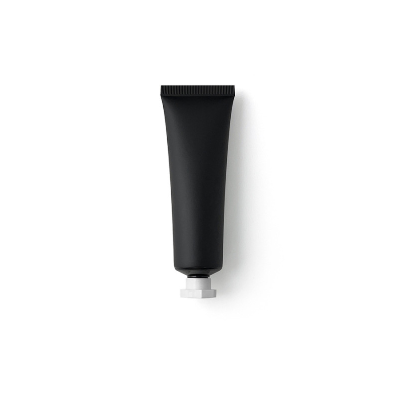 50ml Matte Black Plastic Squeeze Tubes Cosmetic Packaging Soft Hand Cream Tube Facial Cleanser Tube with Different Lids