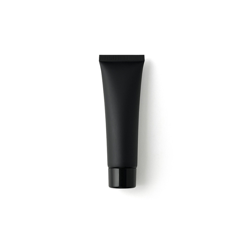 50ml Matte Black Plastic Squeeze Tubes Cosmetic Packaging Soft Hand Cream Tube Facial Cleanser Tube with Different Lids