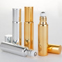 Luxury 5ml 10ml Gold Plating Roll on Glass Essential Oil Bottle Glass Roll on Bottle 10ml Glass Roll on Bottle