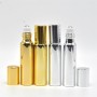 Luxury 5ml 10ml Gold Plating Roll on Glass Essential Oil Bottle Glass Roll on Bottle 10ml Glass Roll on Bottle