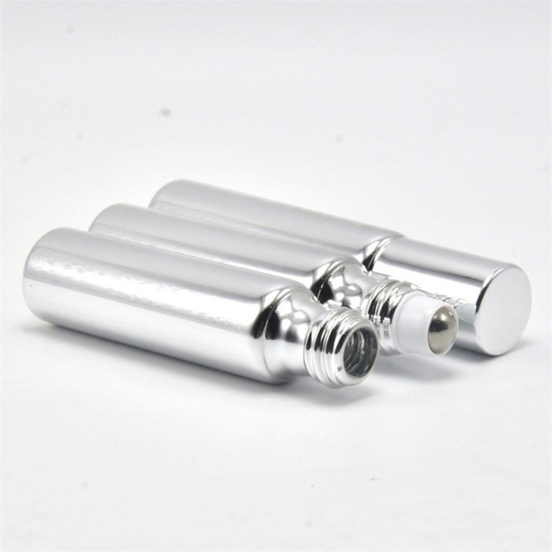 Luxury 5ml 10ml Gold Plating Roll on Glass Essential Oil Bottle Glass Roll on Bottle 10ml Glass Roll on Bottle