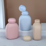 100ML PE Flat Body Clamshell Plastic Lotion Bottle Baby Care Products Sub Bottle Children's pink Lotion Bottle