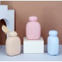 100ML PE Flat Body Clamshell Plastic Lotion Bottle Baby Care Products Sub Bottle Children's pink Lotion Bottle