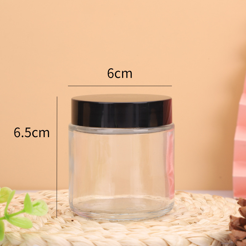 2023 Frosted Amber Brown 100g Glass Candle Jar with Bamboo Lid Recyclable Aluminum Cap