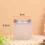 2023 Frosted Amber Brown 100g Glass Candle Jar with Bamboo Lid Recyclable Aluminum Cap