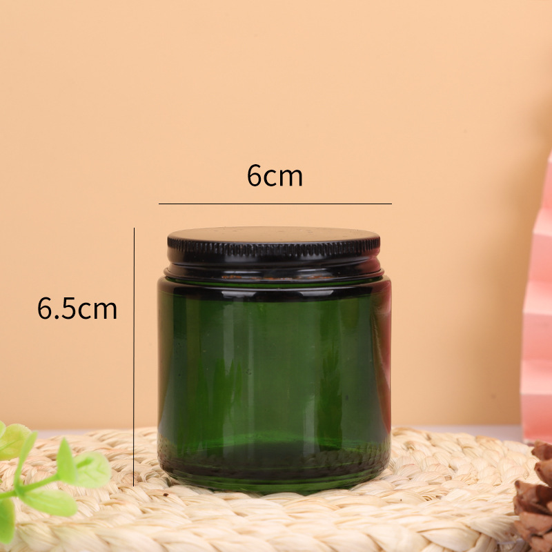 2023 Frosted Amber Brown 100g Glass Candle Jar with Bamboo Lid Recyclable Aluminum Cap