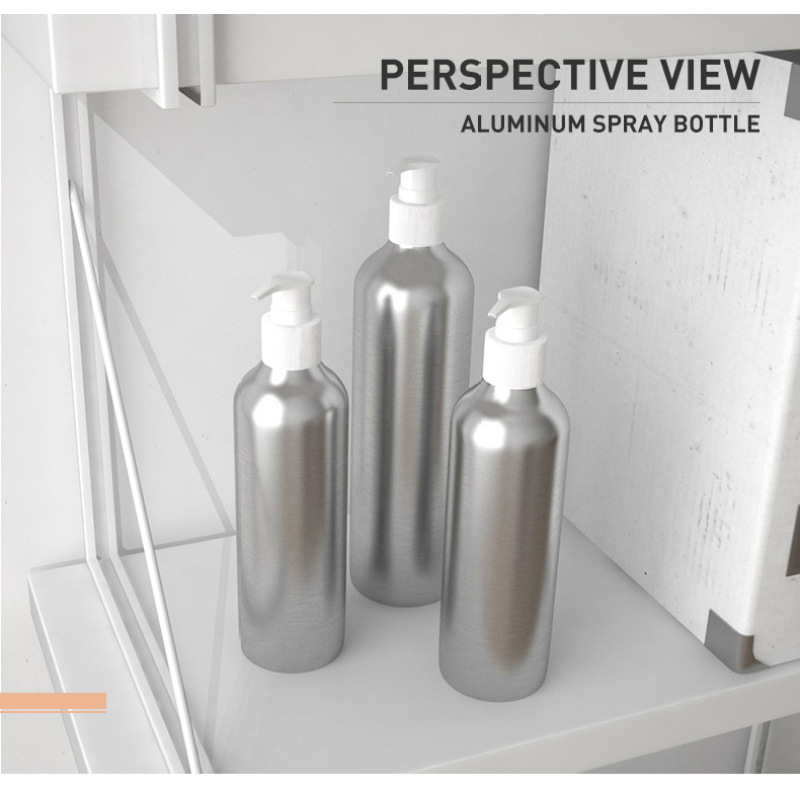 Hot Sale 100ml 120ml 150ml Dispenser Aluminum Lotion Pump Shampoo Bottles