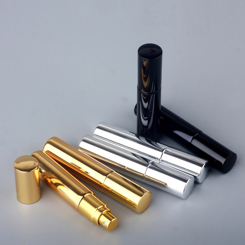 Hot Selling Classic Electroplated Gold Black Silver 10ml Perfume Bottle Spray Bottle Glass Spray for Cosmetic