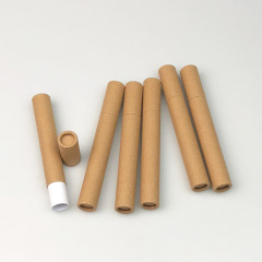 Wholesale Stock Round Kraft Black Paper Tube for Food Tea Essential Oil Cosmetic Packaging Labeling Stamping Printing Handling