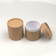 Wholesale Stock Round Kraft Black Paper Tube for Food Tea Essential Oil Cosmetic Packaging Labeling Stamping Printing Handling