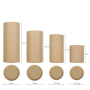 Wholesale Stock Round Kraft Black Paper Tube for Food Tea Essential Oil Cosmetic Packaging Labeling Stamping Printing Handling