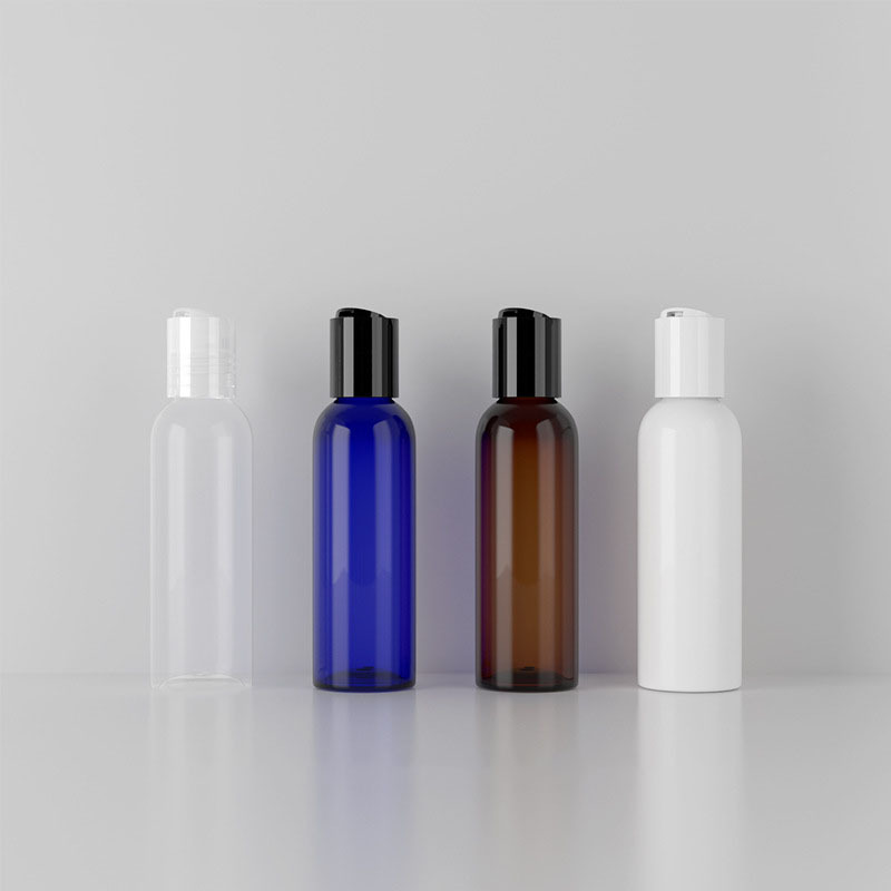 Wholesale 60ml Cosmetic Packaging Container Empty Plastic 2oz PET Toner Bottle with Disc Cap Serum Bottle
