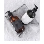 500ml Eco Friendly Lotion Bottles PET Dark Green Shampoo Dispenser Bottle Plastic Hand Sanitizer Lcustom Lotion Bottle