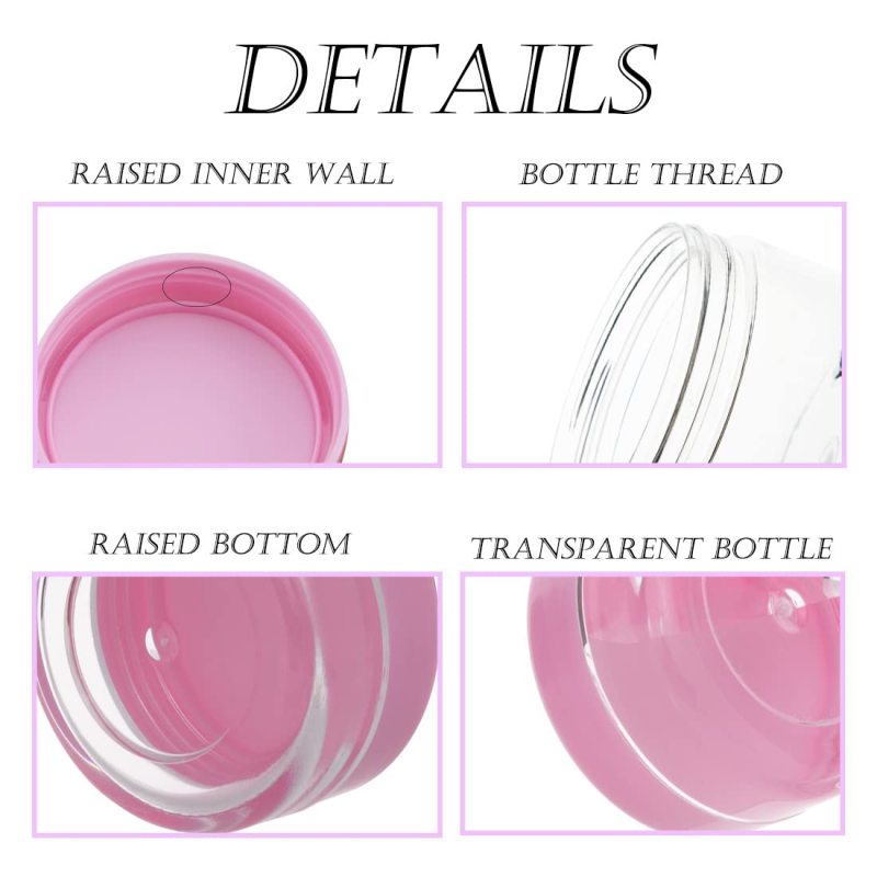 3 Gram Sample Containers with Lids, 25 Count Tiny Sample Jars, Lotion, Powder, Beauty Products(Pink Lids)