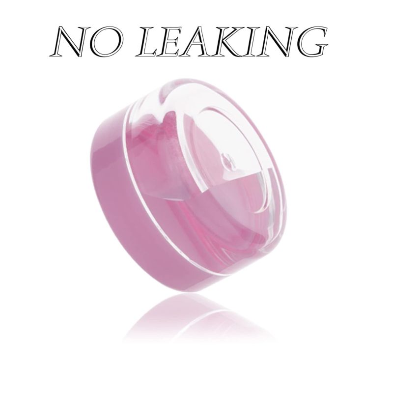 3 Gram Sample Containers with Lids, 25 Count Tiny Sample Jars, Lotion, Powder, Beauty Products(Pink Lids)