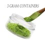 3 Gram Sample Containers with Lids, 25 Count Tiny Sample Jars, Lotion, Powder, Beauty Products(Pink Lids)