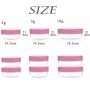 3 Gram Sample Containers with Lids, 25 Count Tiny Sample Jars, Lotion, Powder, Beauty Products(Pink Lids)