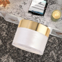 Ready to Ship 15g 30g 50g Empty Acrylic Matte Finish Cosmetic Jars Containers with Golden Lid for Cream Balm