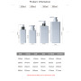 Reusable Luxury 500ml White Squared Press Body Lotion Shampoo Bottle with Plating Pump