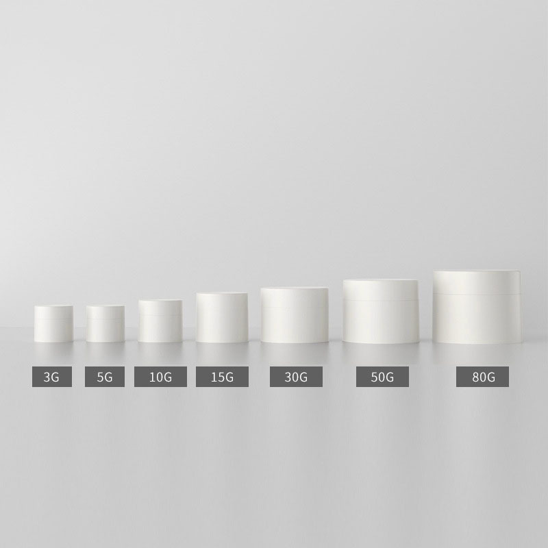 Skincare Cosmetics cosmetic jars 30g 50g White Cream PP Round Plastic Jar  Screw Top for Skin Care Skincare Cosmetics