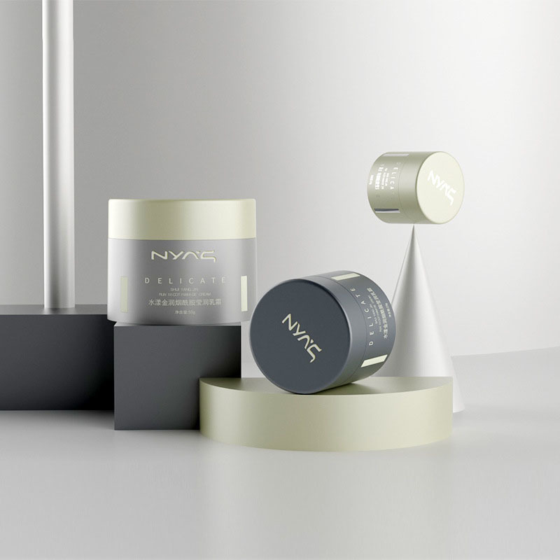 Skincare Cosmetics cosmetic jars 30g 50g White Cream PP Round Plastic Jar  Screw Top for Skin Care Skincare Cosmetics