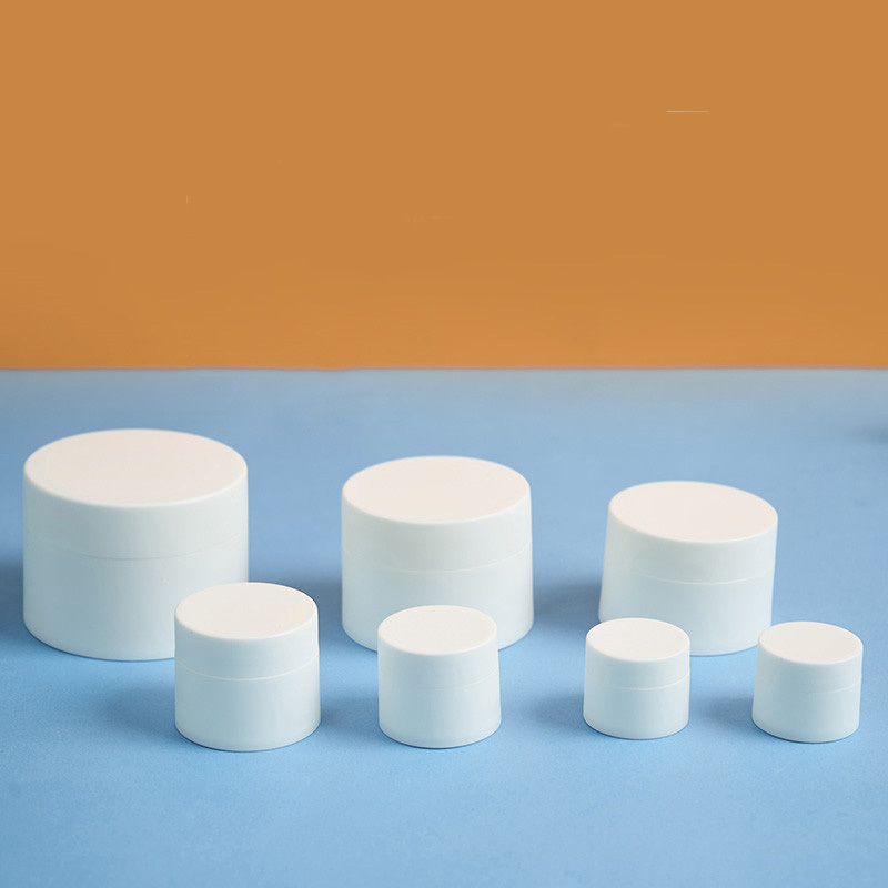 Wholesale 5g10g15g30g50g80g White PP Plastic Cosmetic Small Jars for Cream with Screw Lids