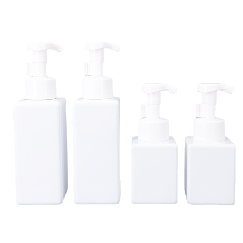 Customizable 250ml/400ml White PET Plastic Empty Press Foam Pump Head Bottle High-End for Shampoo & Lotion