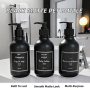 Low MOQ High End Boston Black Matt 500ml PET Cosmetic Packaging Bottle Empty Liquid Detergent/Shampoo/Body Lotion/Shower Gel