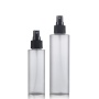 Hot Sale PET 100ml 200ml Frosted Plastic Spray Bottle Flat Shoulder Toner Bottle With Pump
