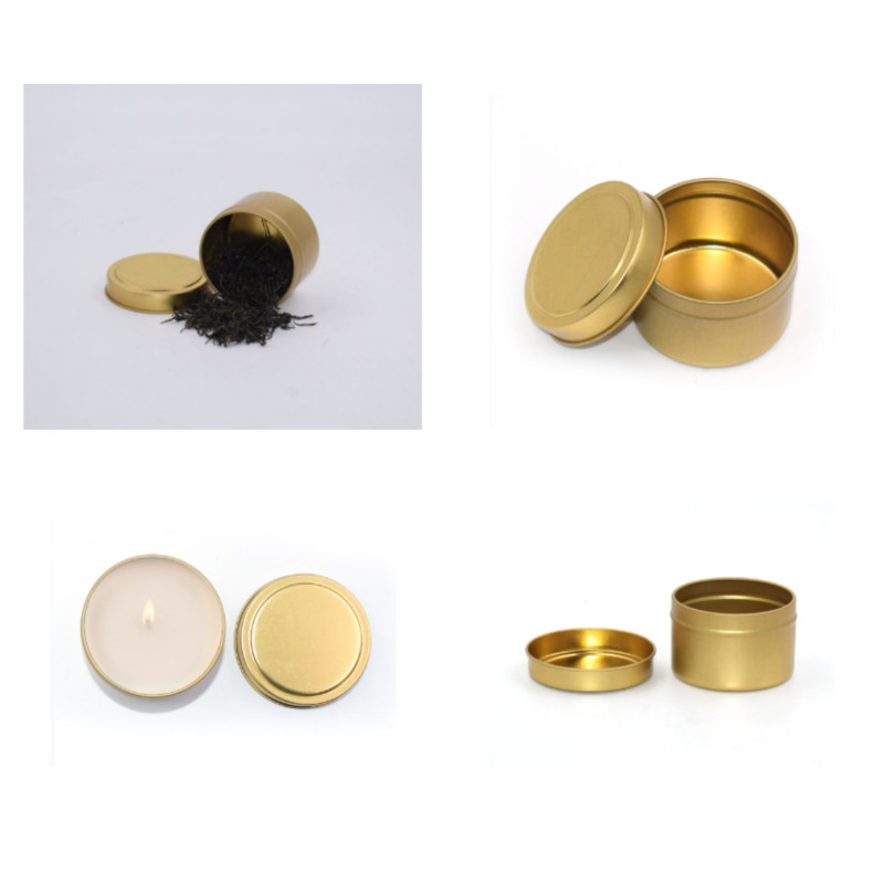 4oz Aluminum Boxes for Candle Jars Available in Gold Silver Black Colors